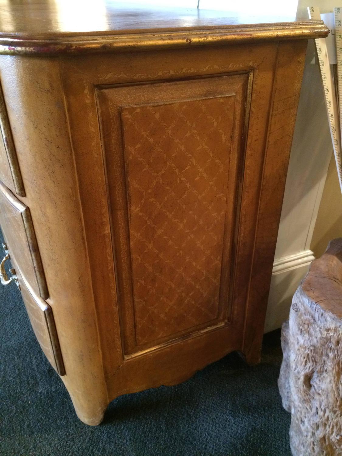 Pair of Leather Commodes For Sale at 1stdibs