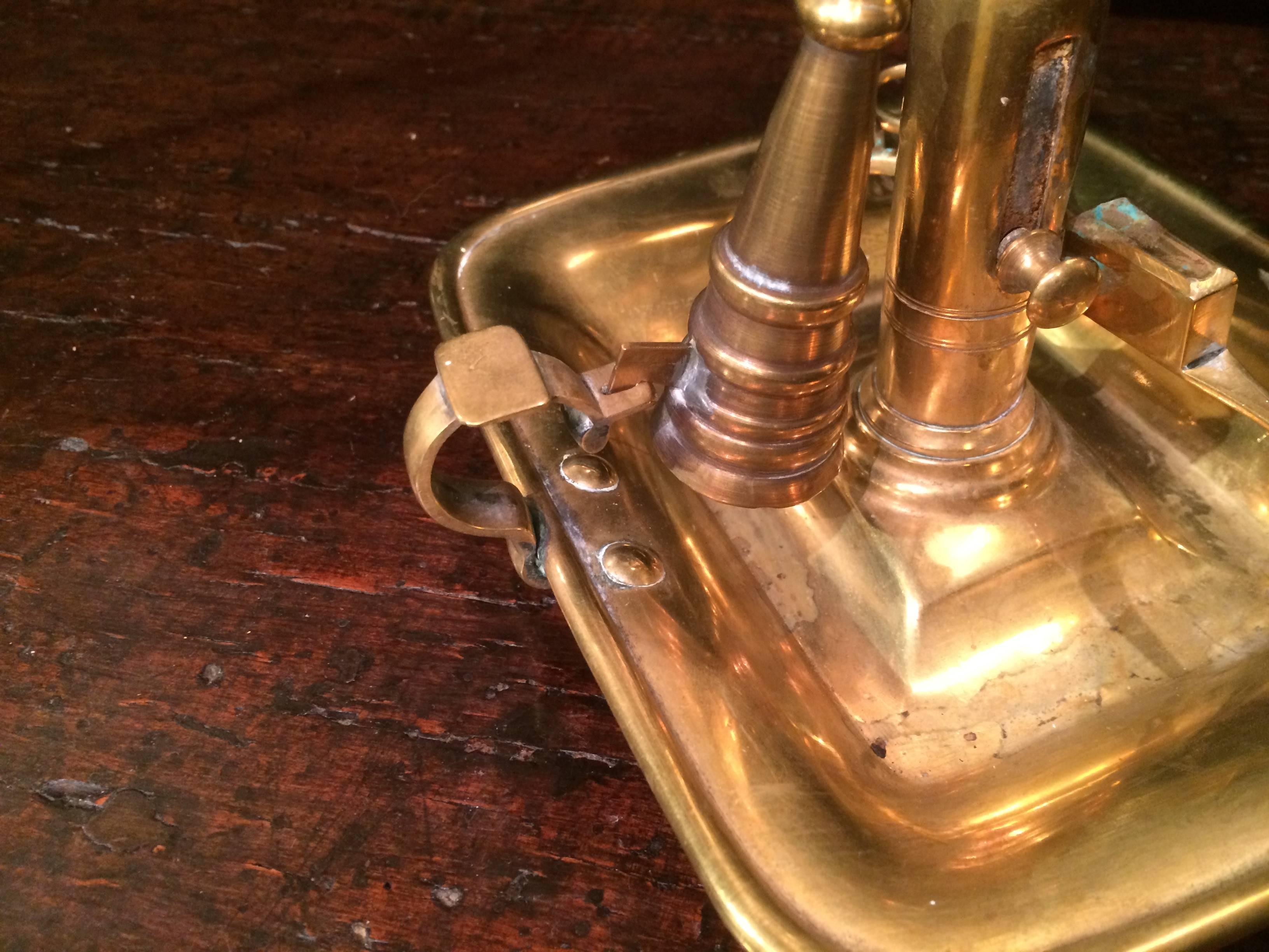 English Brass Candlestick with Snuffer  3