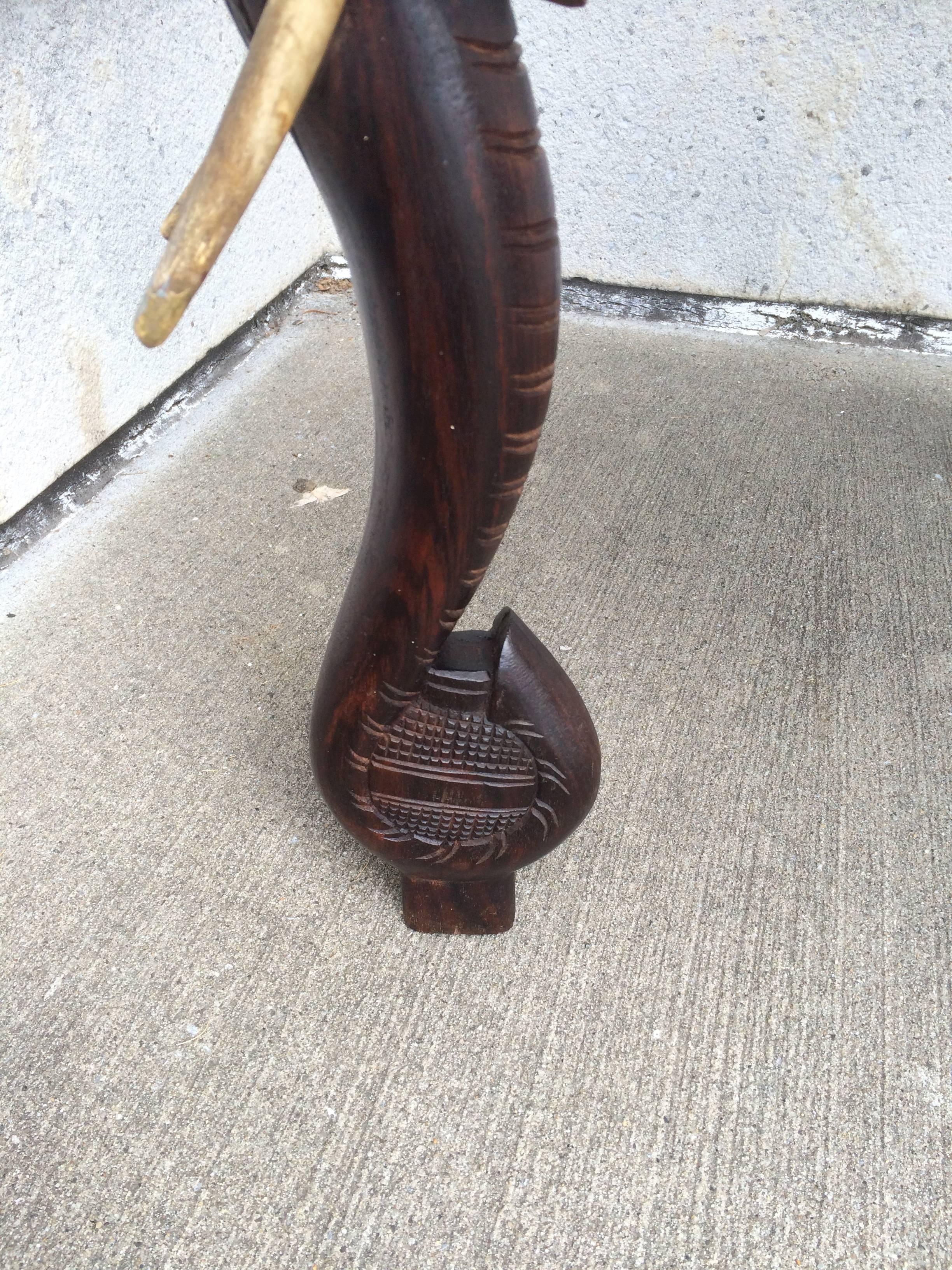 Anglo-Indian Anglo Indian Rosewood Side Table with Elephant Head Legs For Sale