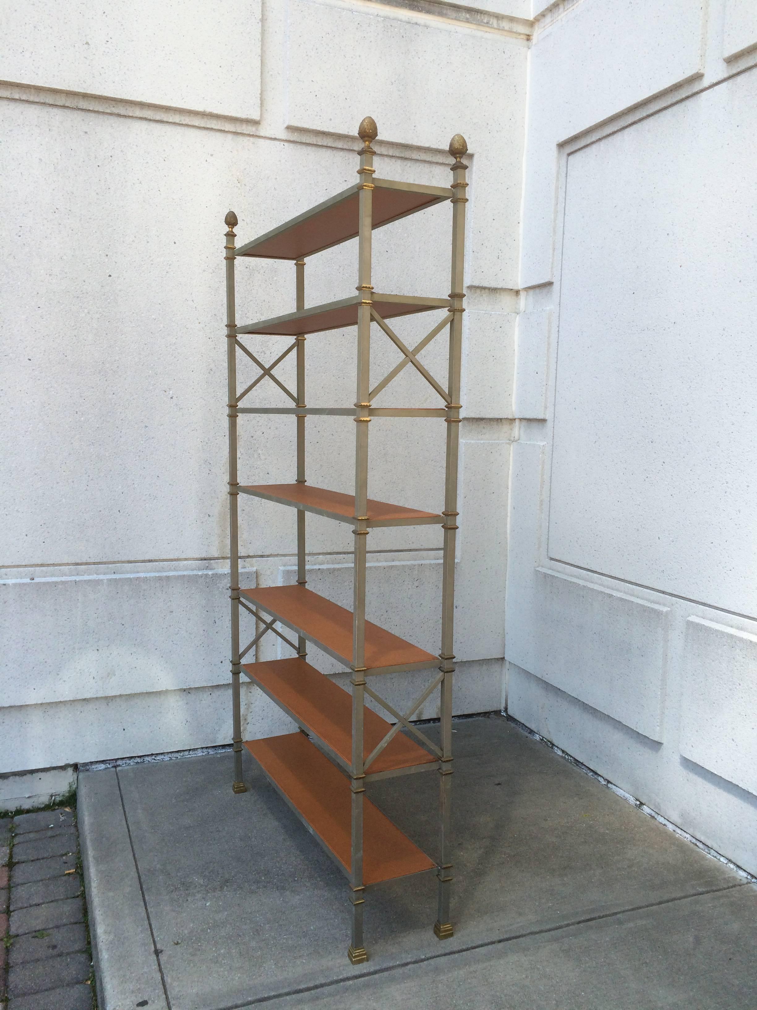 Maison Jansen Steel and Bronze Etagere  1