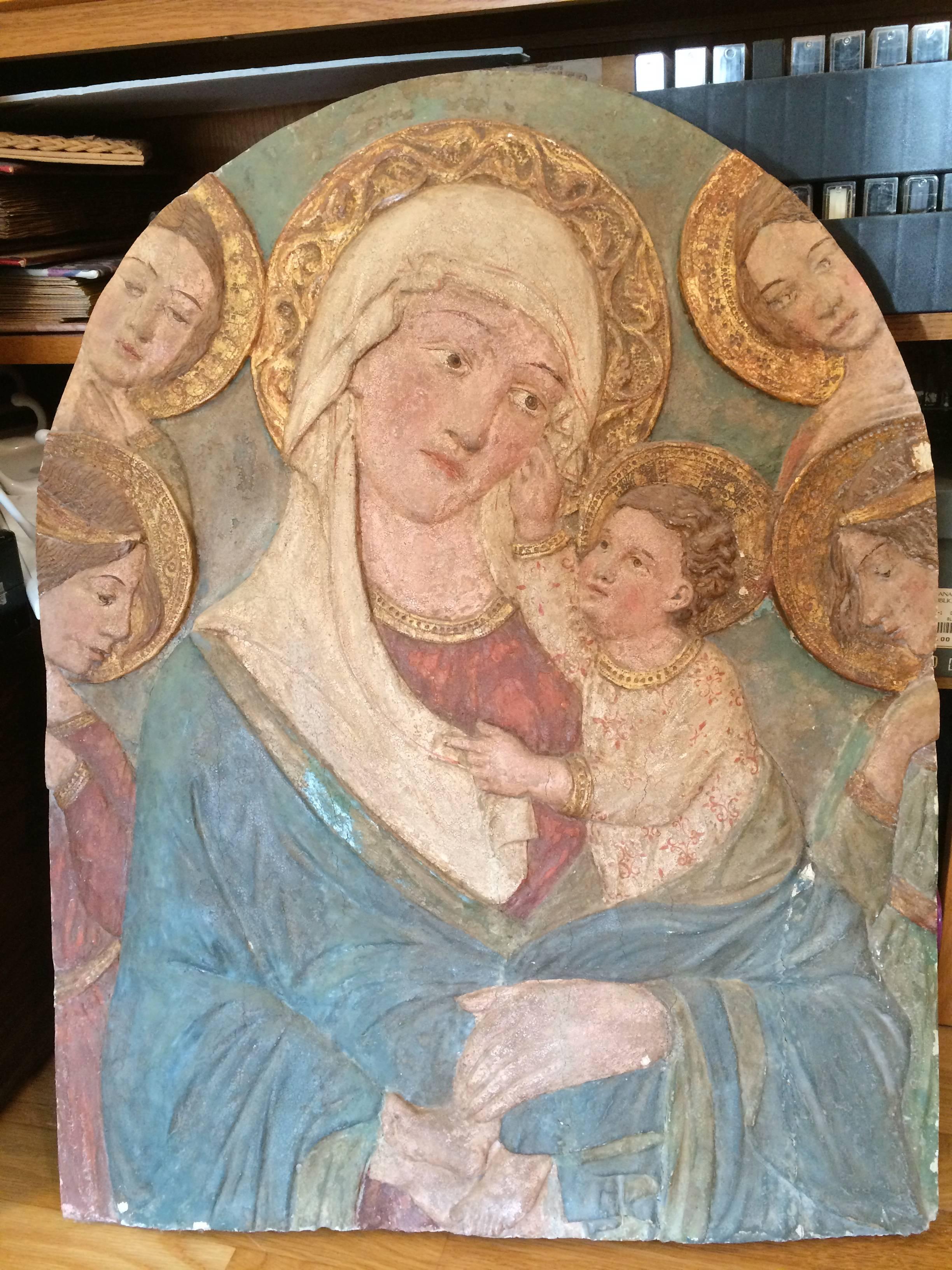Italian Renaissance Stucco Madonna and Child 2