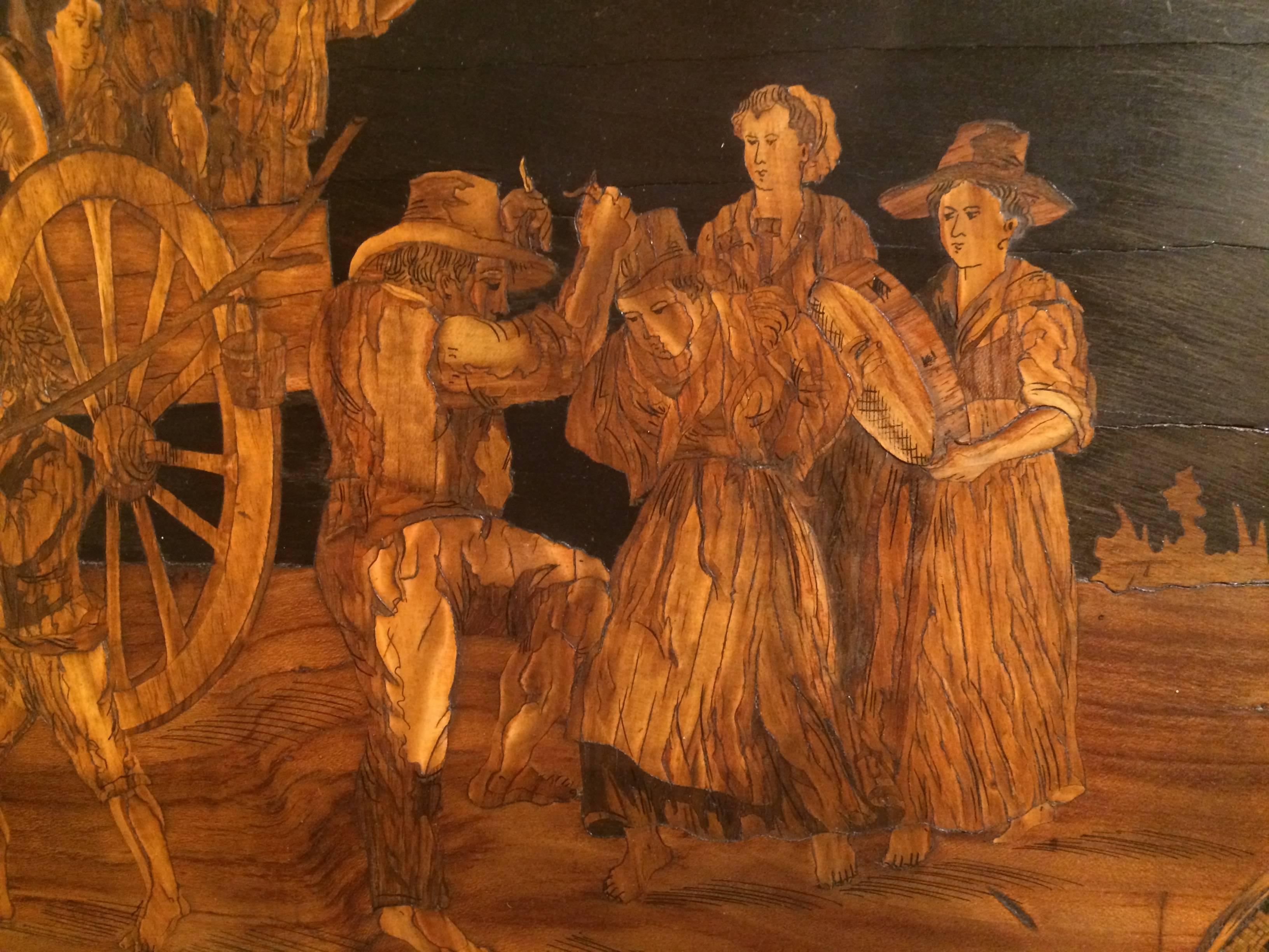 Other Inlaid Marquetry Panel, Sorrento, Italy 19th Century