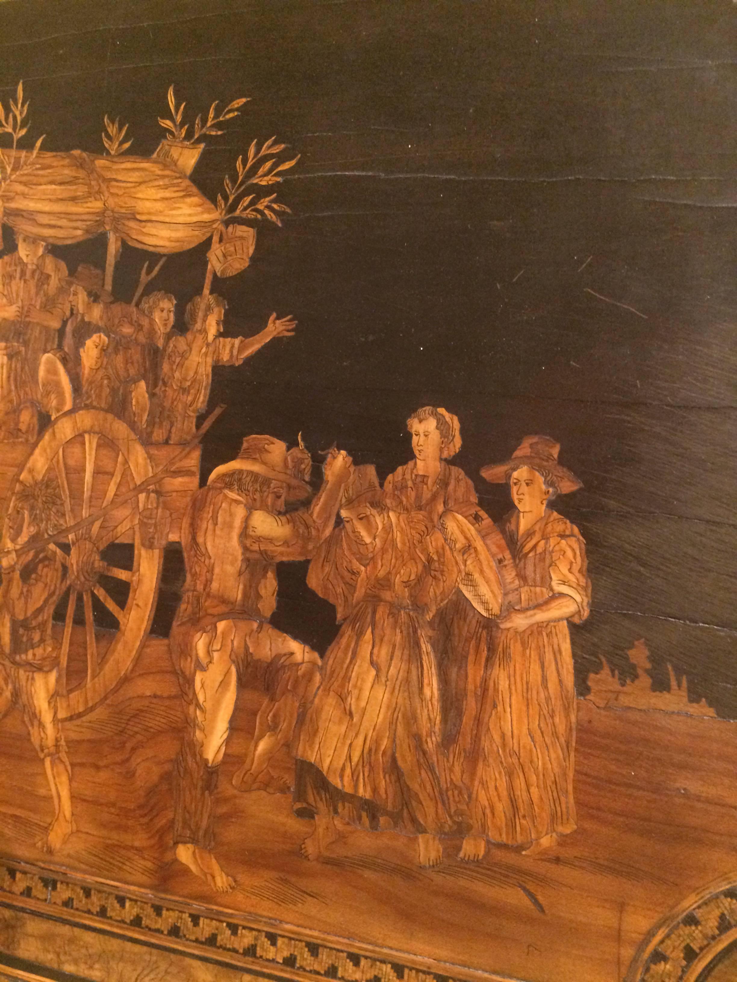 Inlaid Marquetry Panel, Sorrento, Italy 19th Century 3