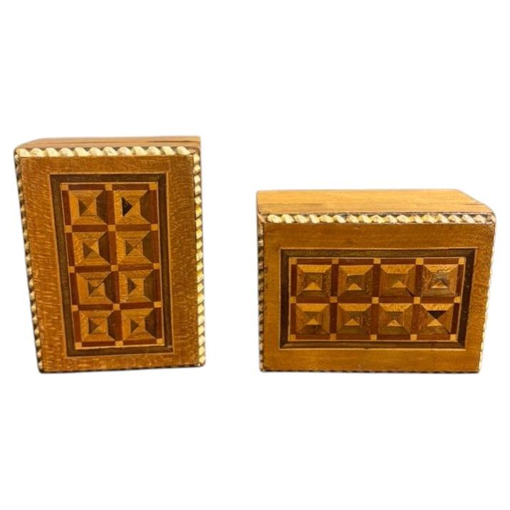 19th Century Italian Inlaid Decorative Boxes in Renaissance Style For Sale