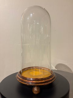 Antique Italian Bell Jar with Gilt Base, Circa 1780, Great Patina