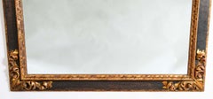 Italian Baroque Style Gilt Wood Ebonized Carved Frame with Mirror