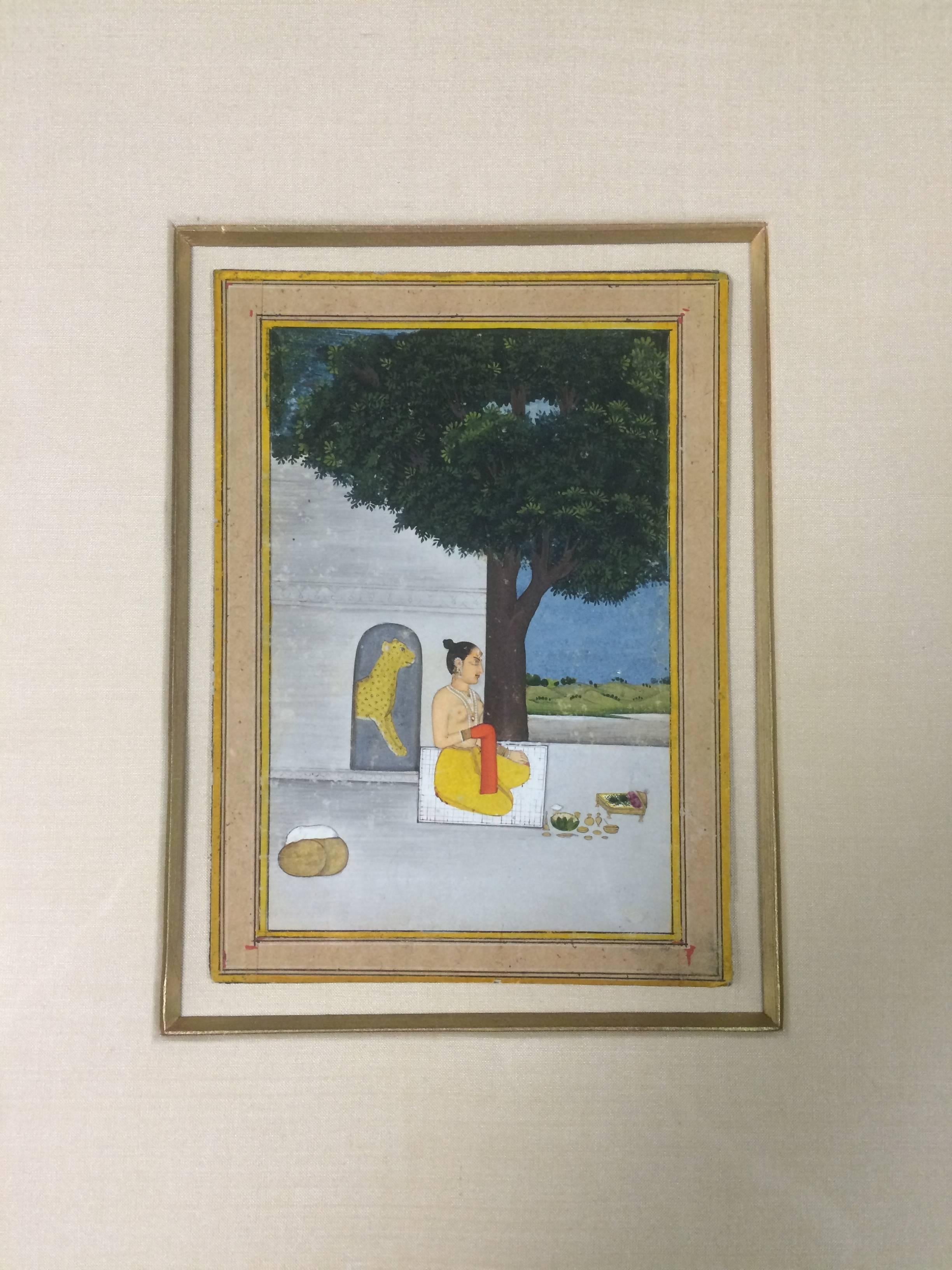 18th Century Indian Watercolor From a Ragamala Series