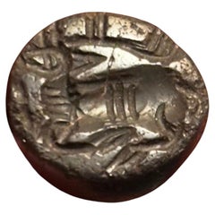 Ancient Sassanian Hematite Engraved Dome Stamp Seal 4th to 5th Century AD