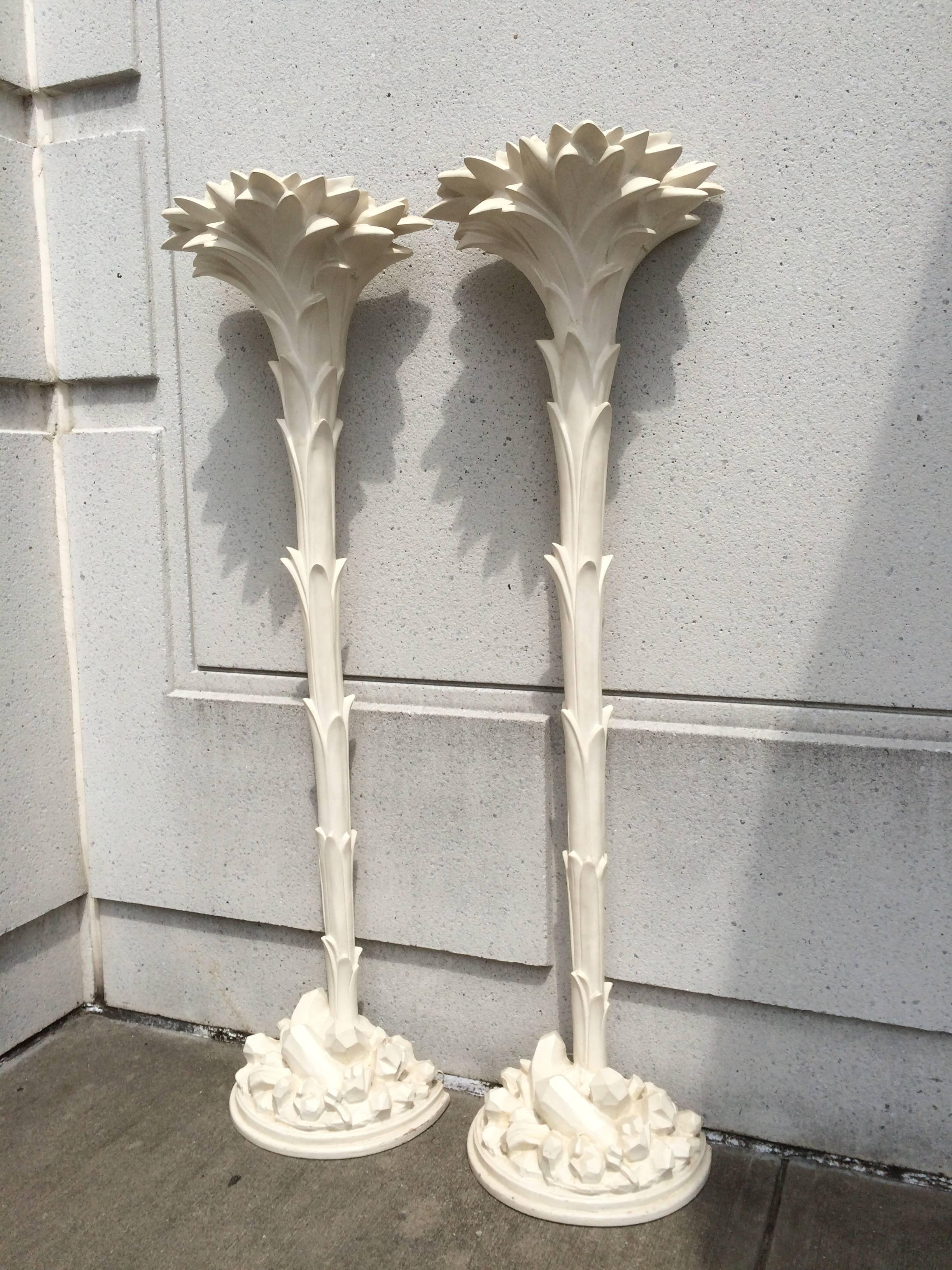 Pair of Serge Roche Palm Tree Torcheres 2