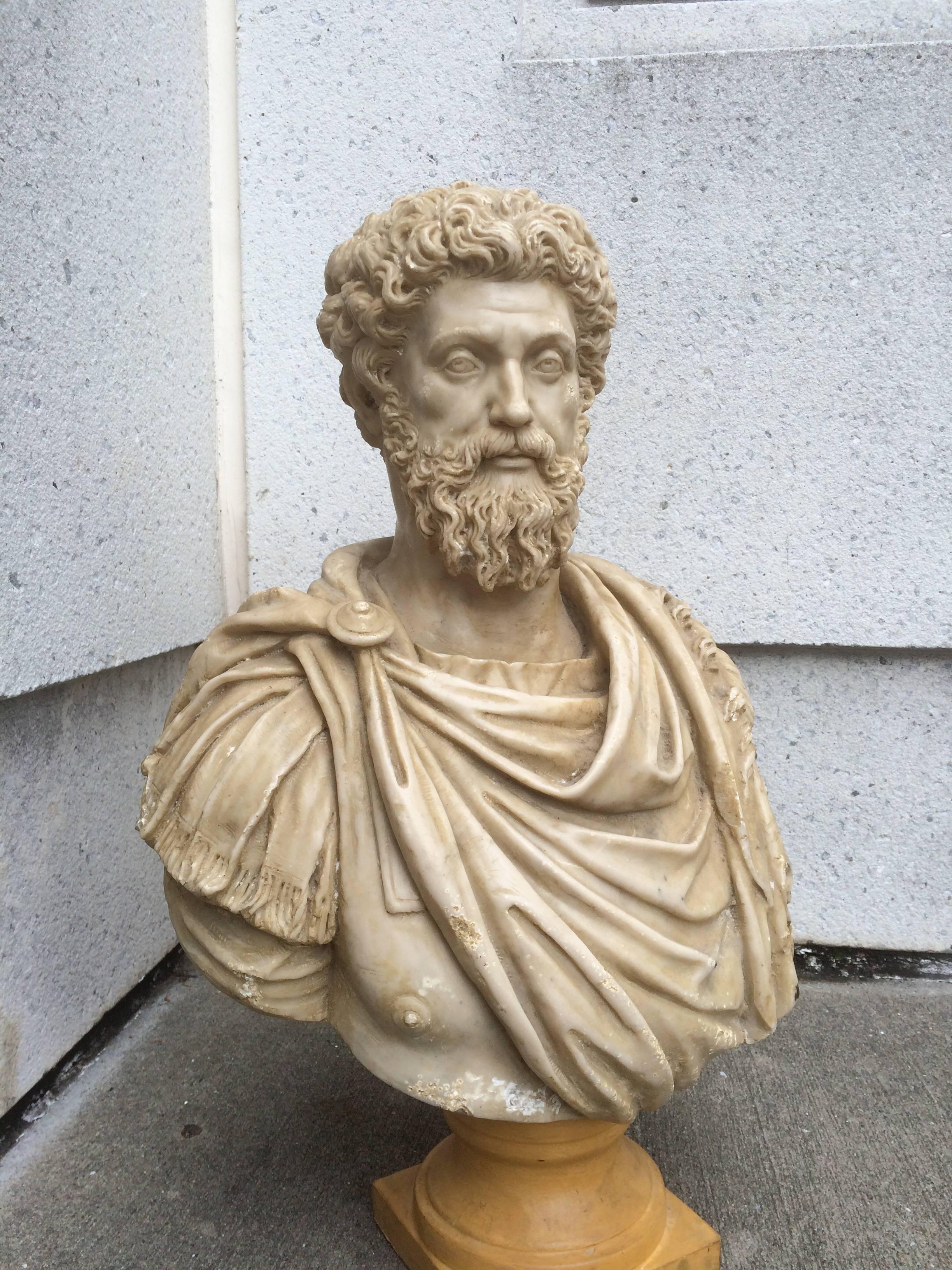 Neoclassical Roman Bust of Marcus Aurelius