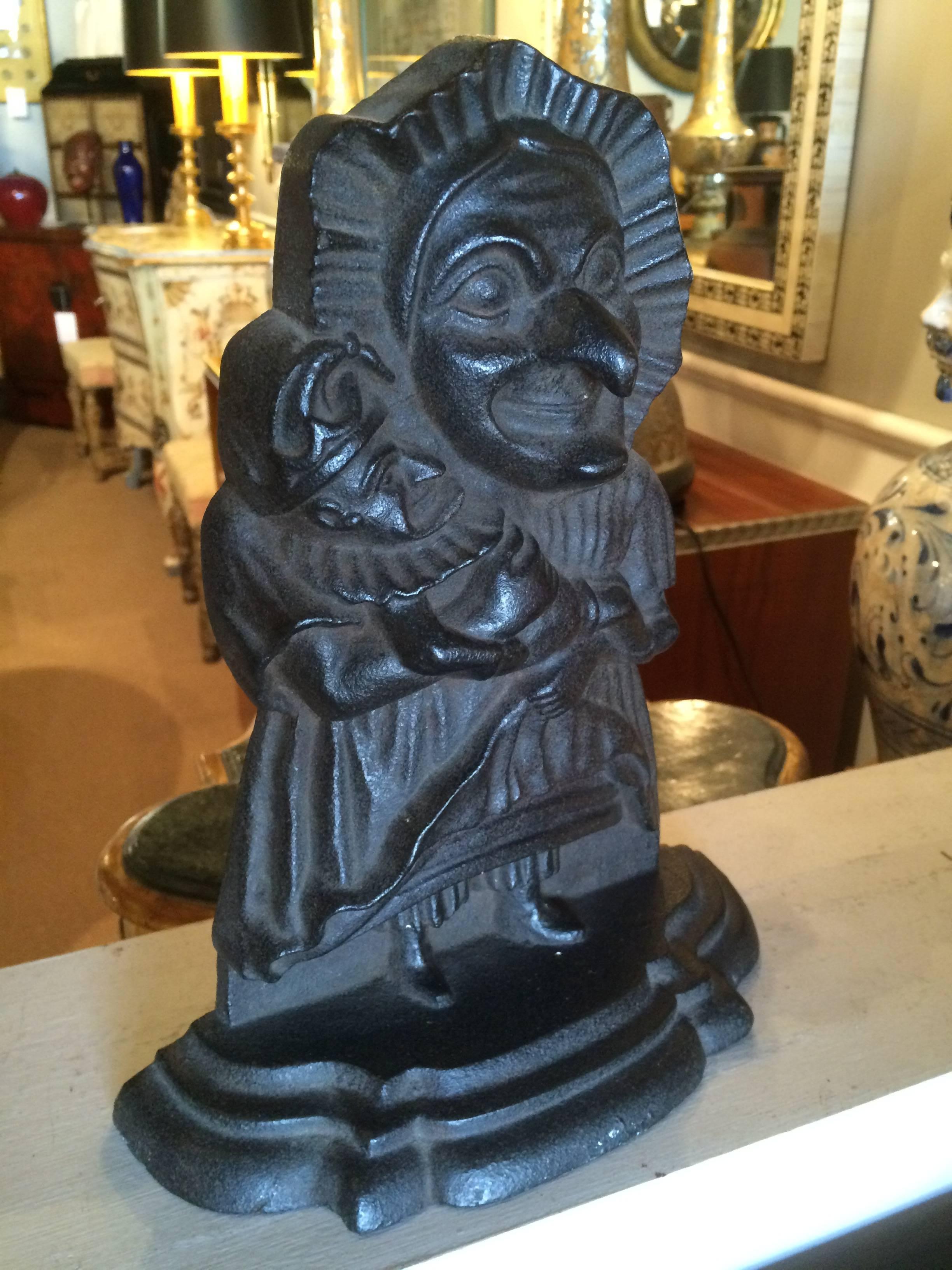 Edwardian 'Punch and Judy' Cast Iron Door Stop