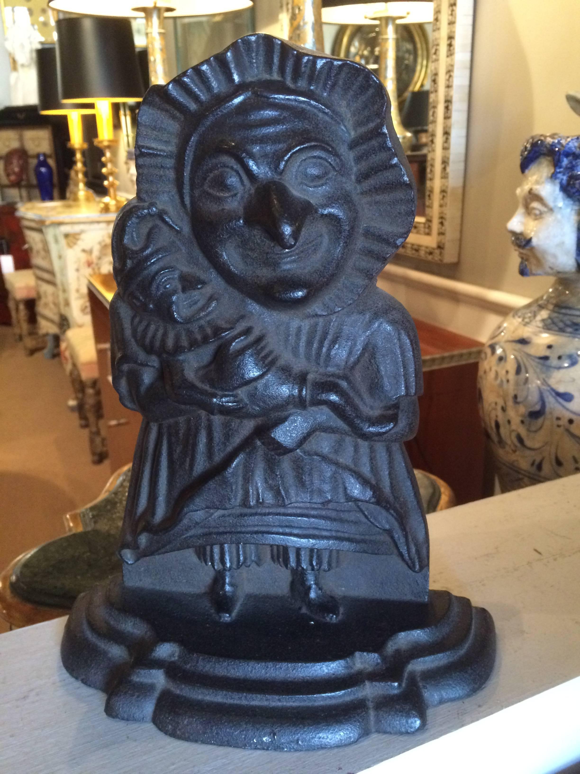 English 'Punch and Judy' Cast Iron Door Stop