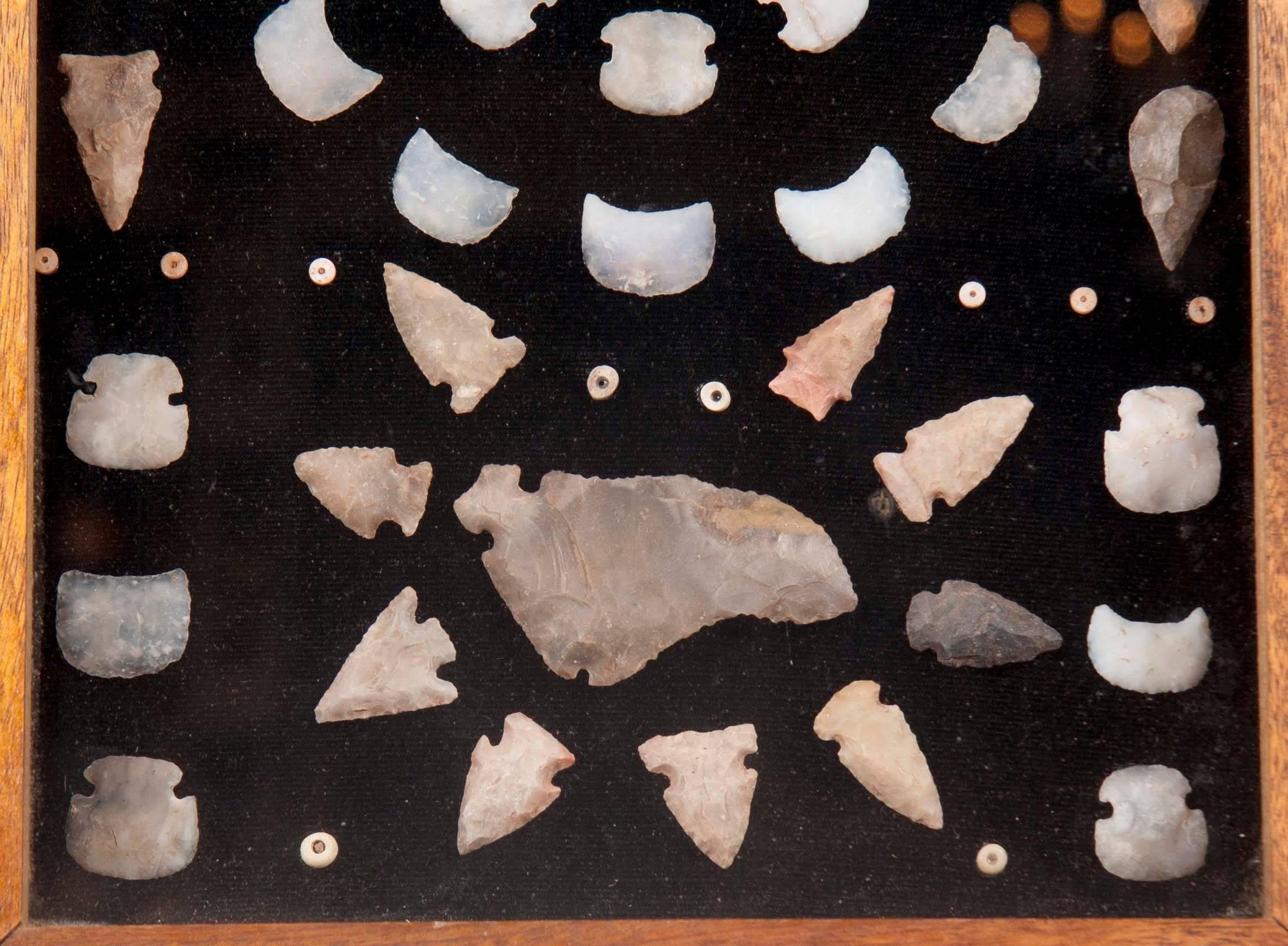 Primitive American Indian Arrowhead and Artifact Collection