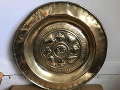 German Brass Alms Plate, Nuremberg, 16th Century