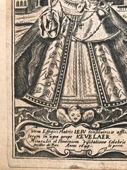 Baroque Etching of Mary, Consoler of the Afflicted, Devotional Print, 1649
