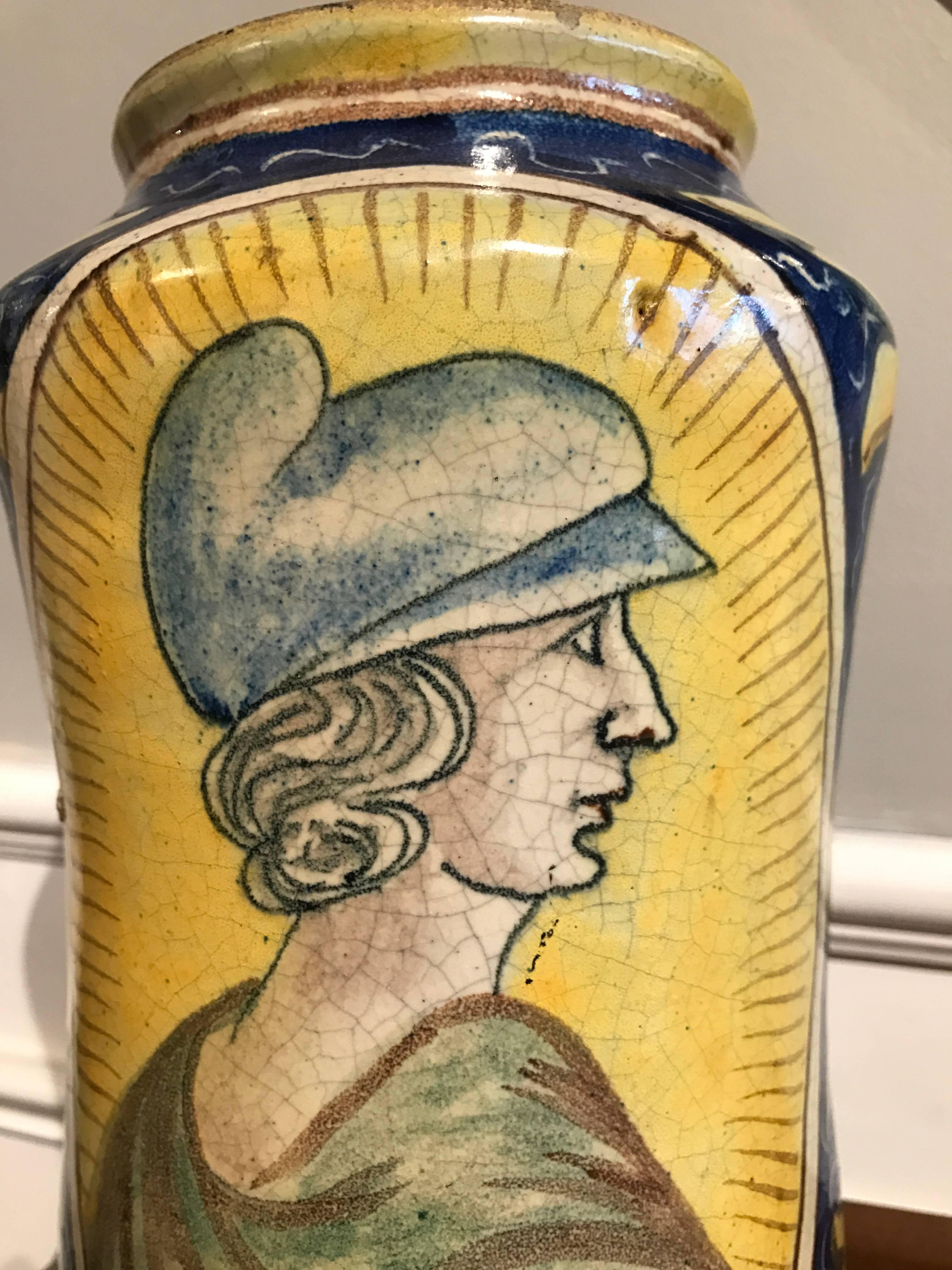 Italian Maiolica Drug Jar Albarello 3