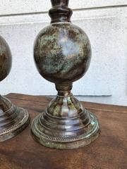 Pair of Copper Vedigris Obelisk Finials