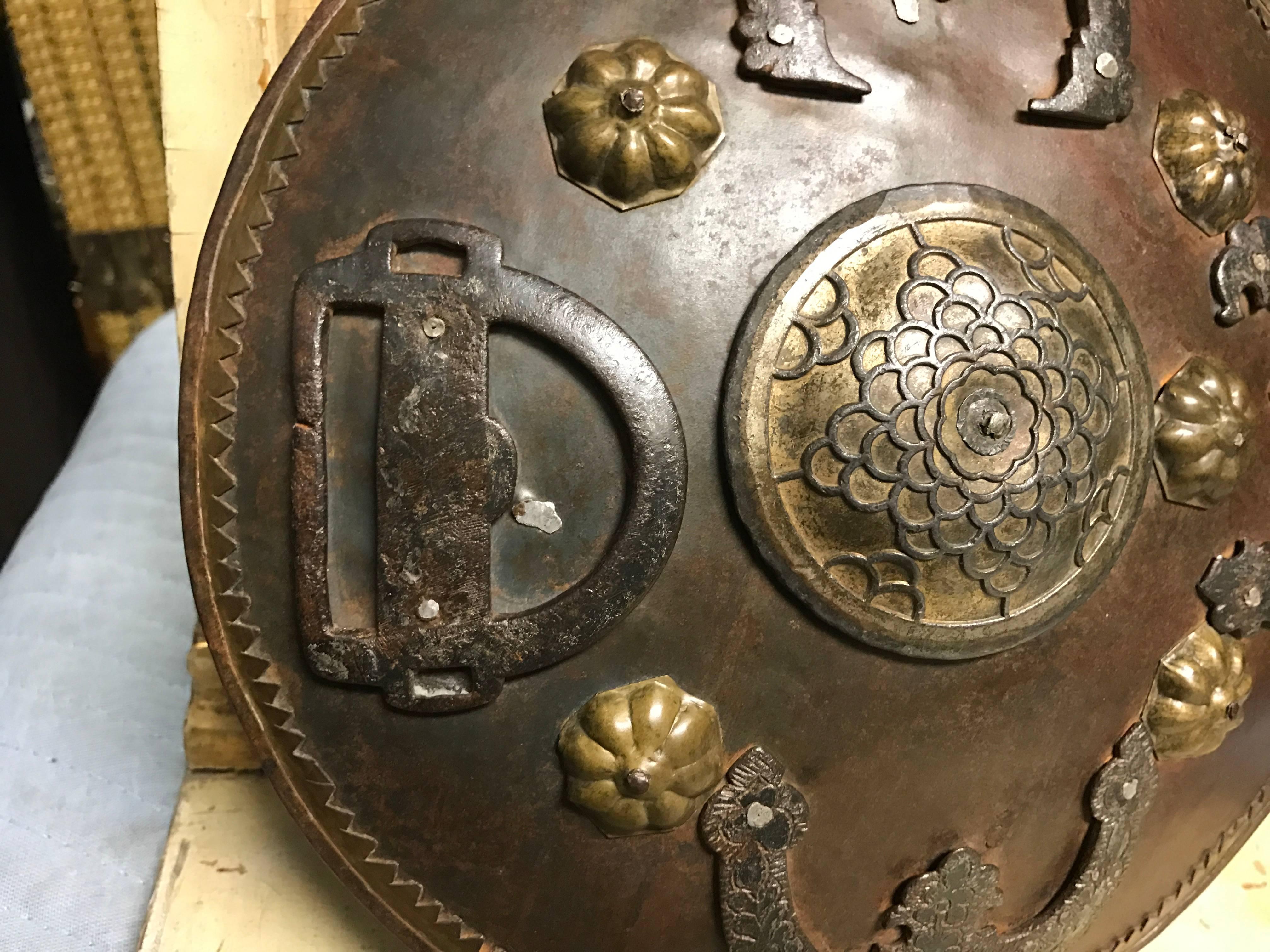 Moorish Ottoman Iron and Brass Miniature Shield
