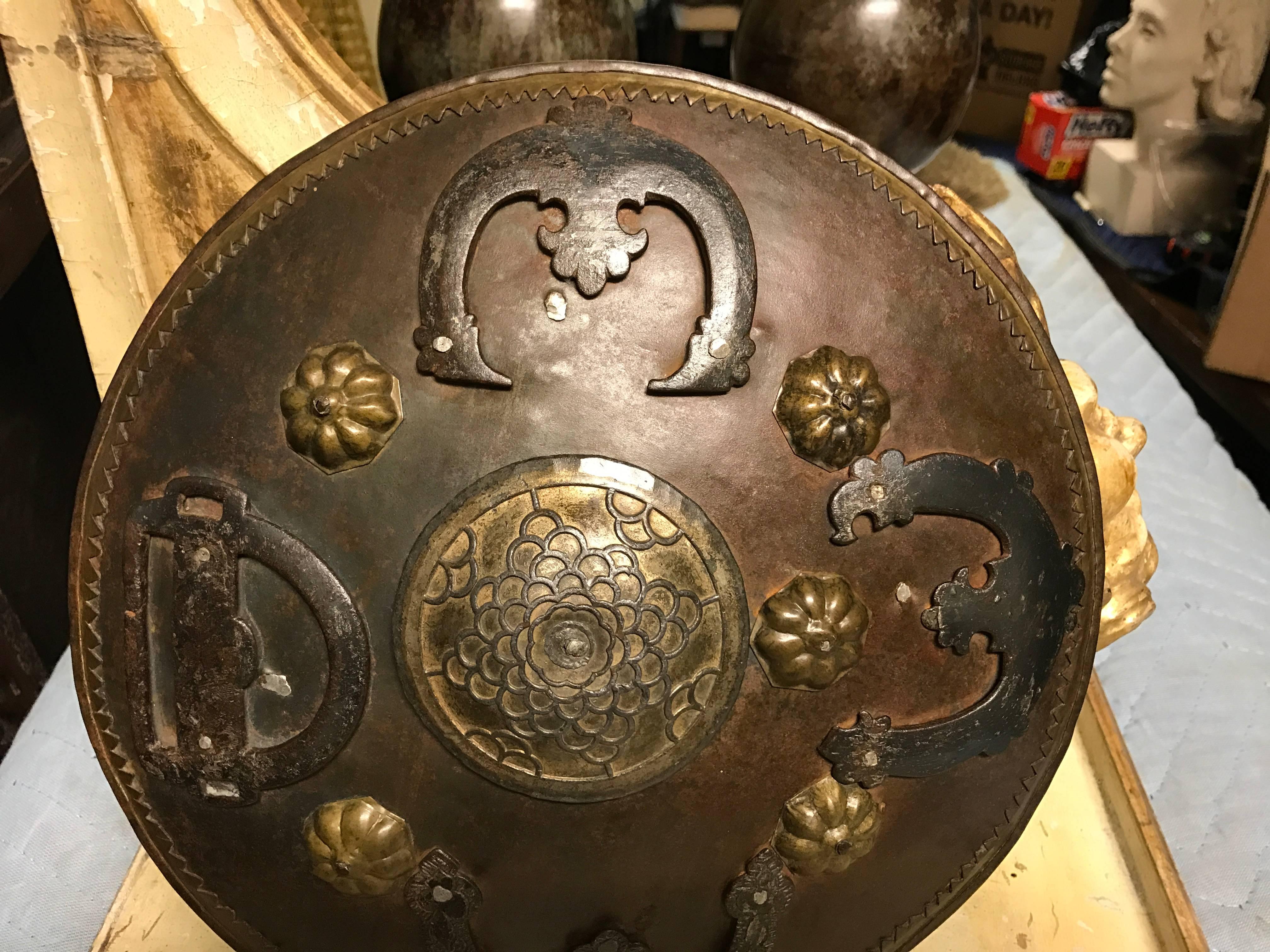 19th Century Ottoman Iron and Brass Miniature Shield