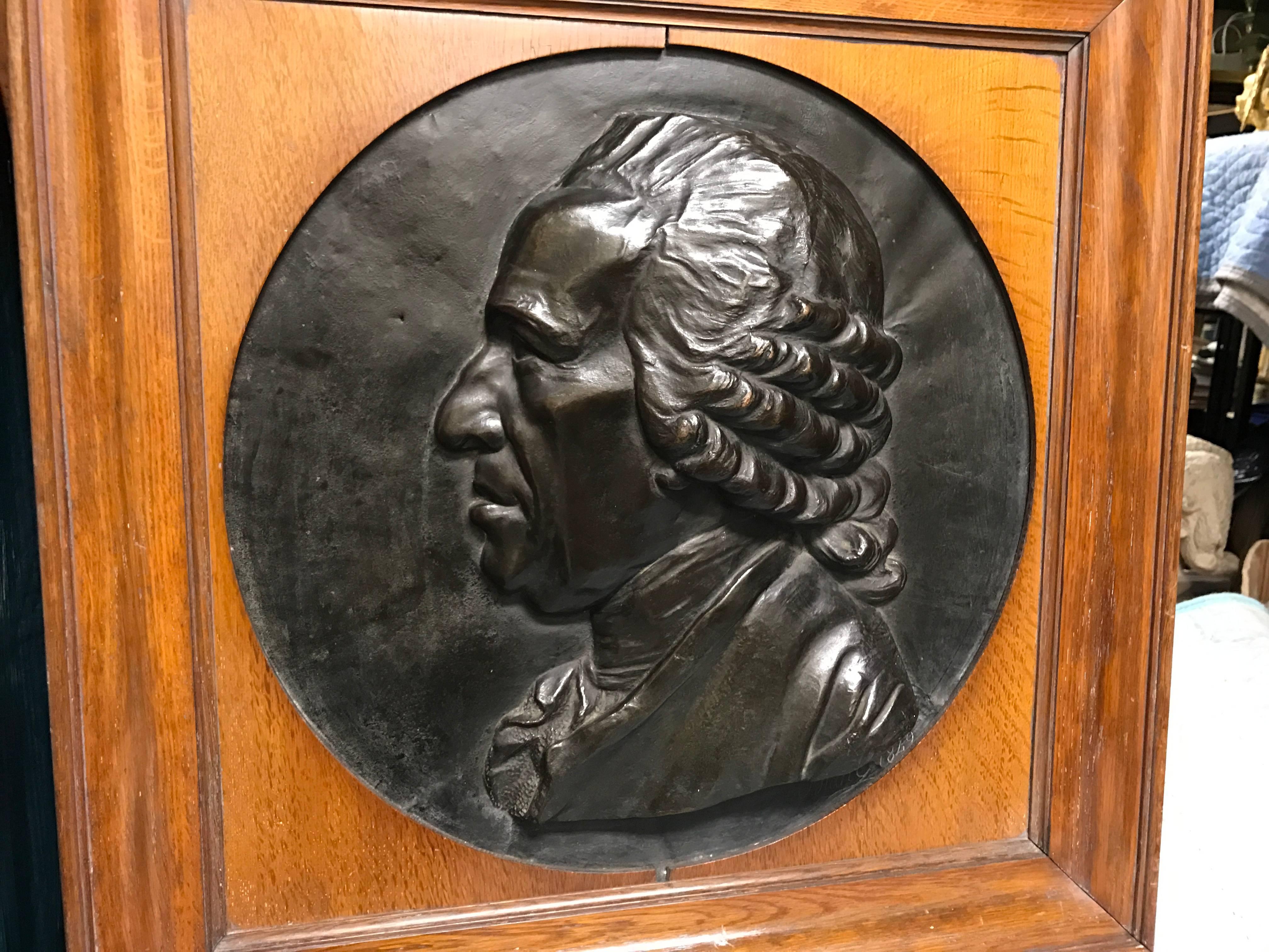 French Portrait Relief by Armand Blanc, Dated 1849 3