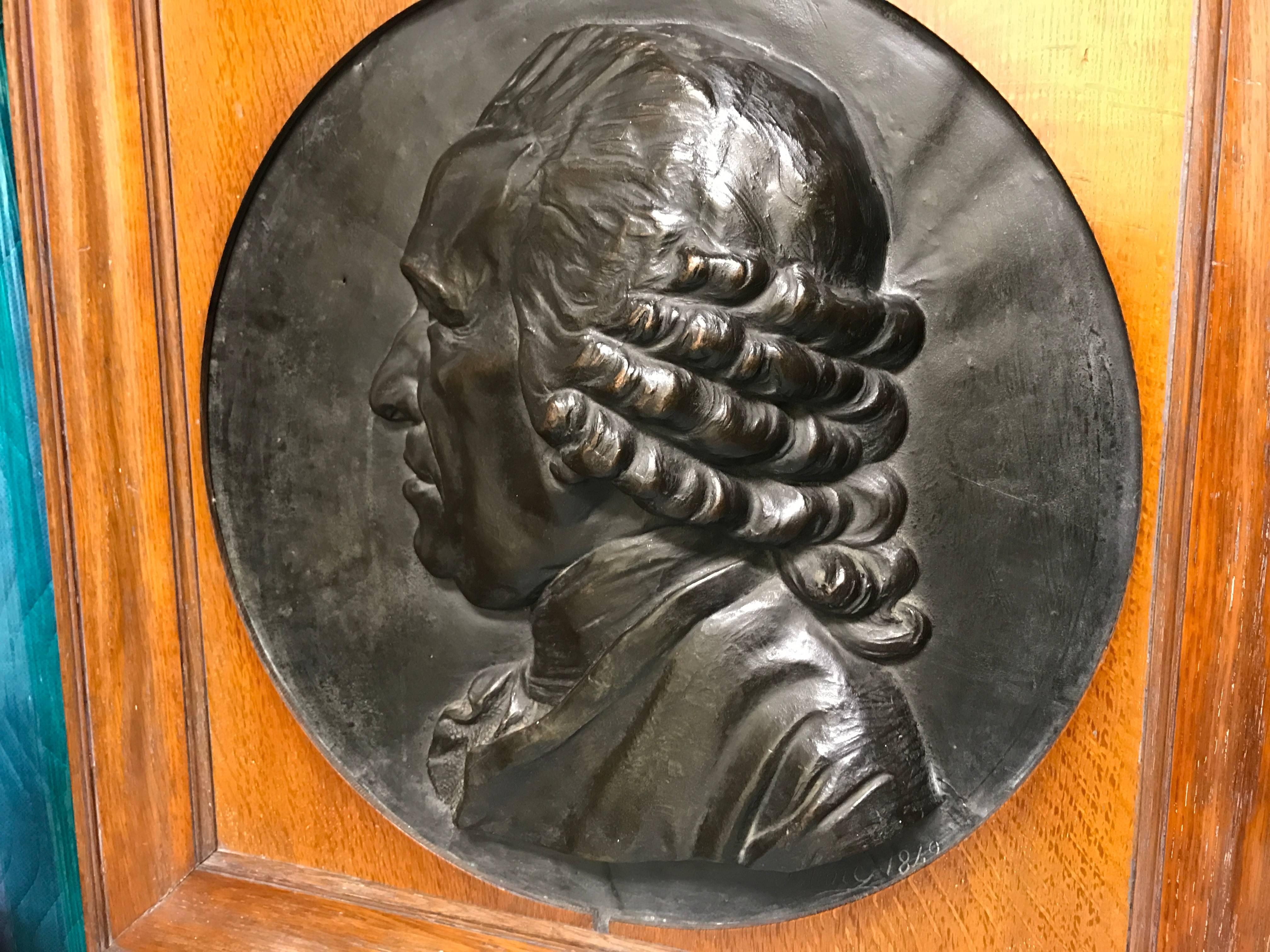 French Portrait Relief by Armand Blanc, Dated 1849 2