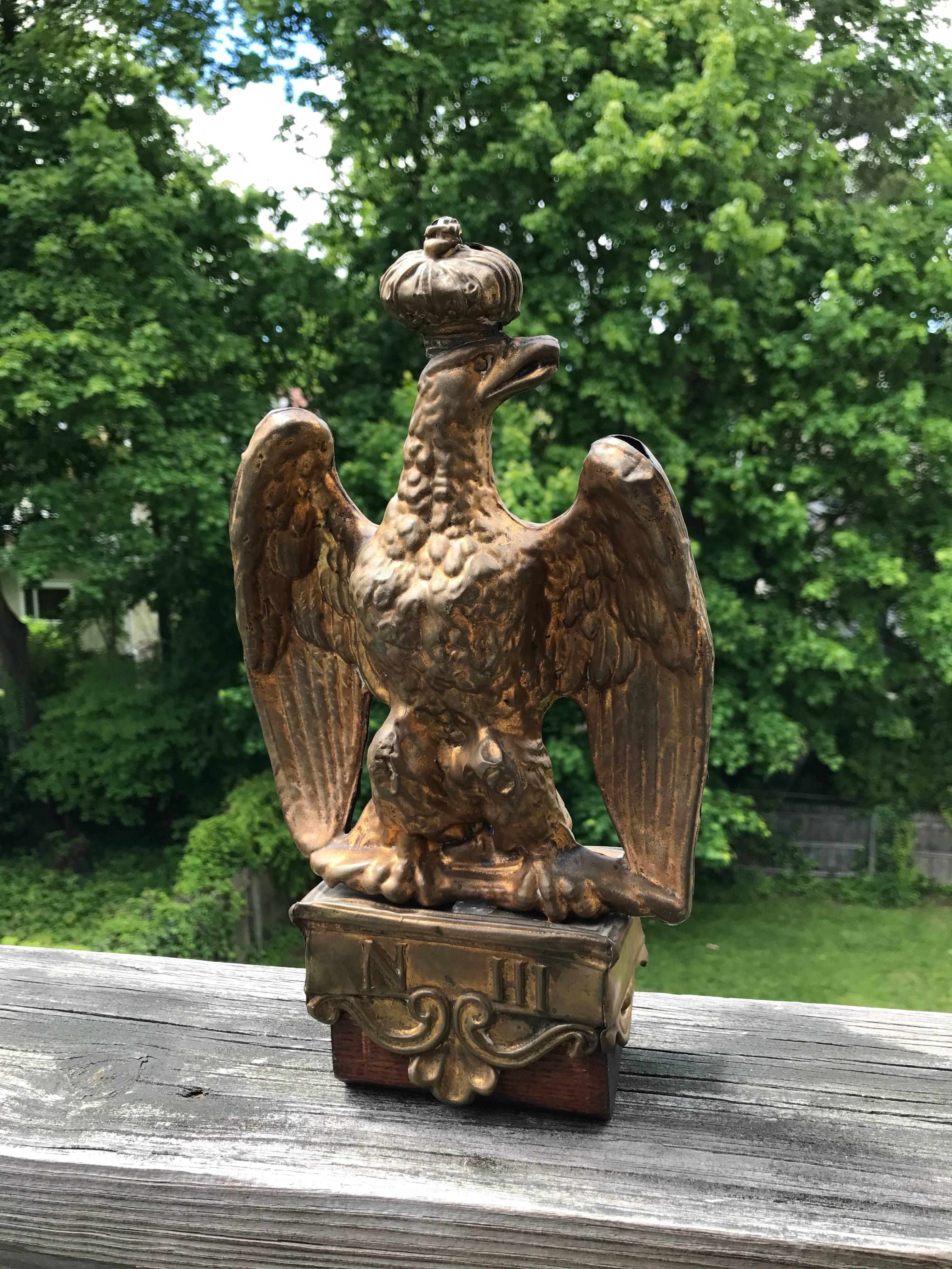French Gilt Brass Crowned Eagle 5