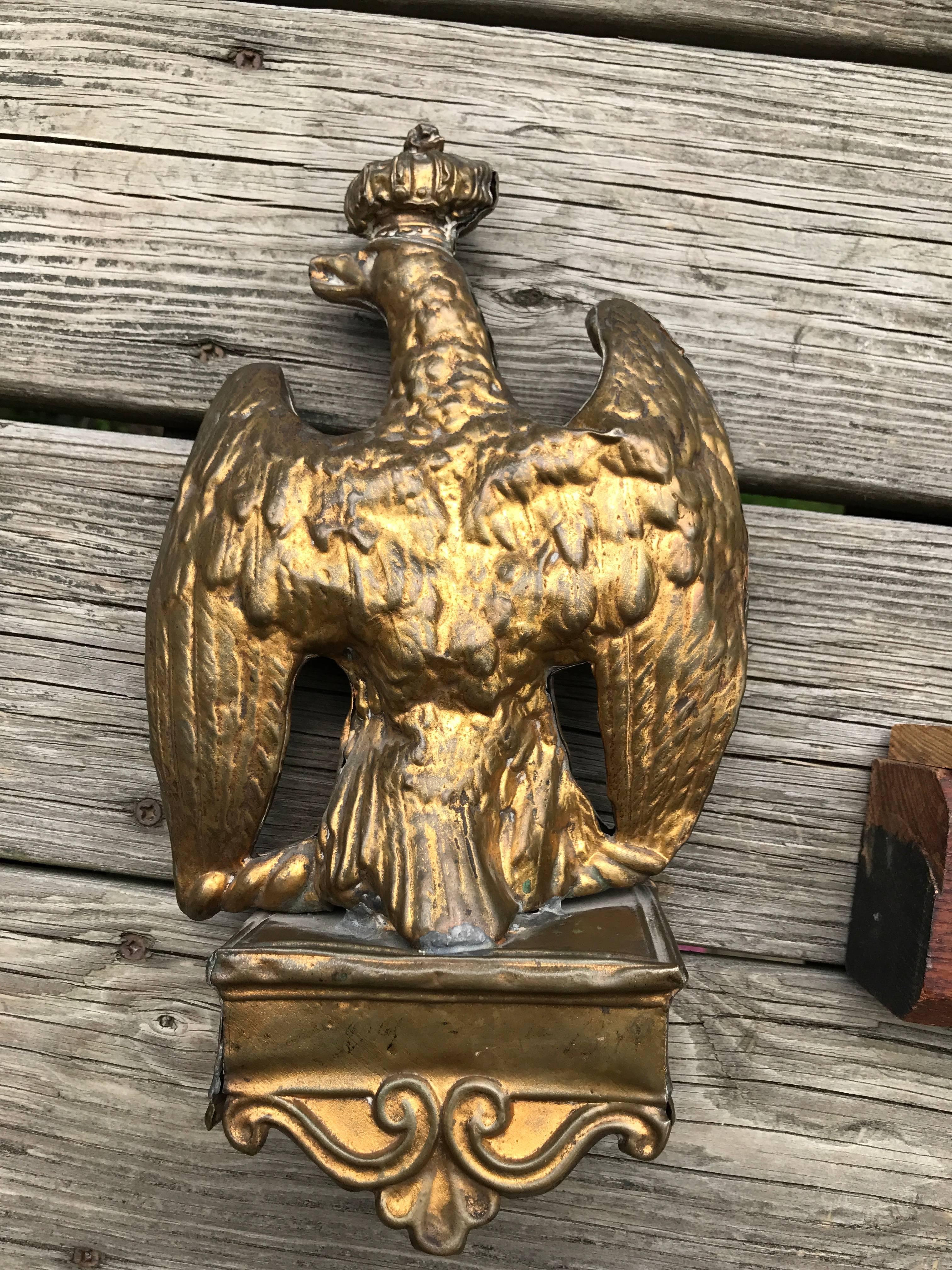 French Gilt Brass Crowned Eagle 1