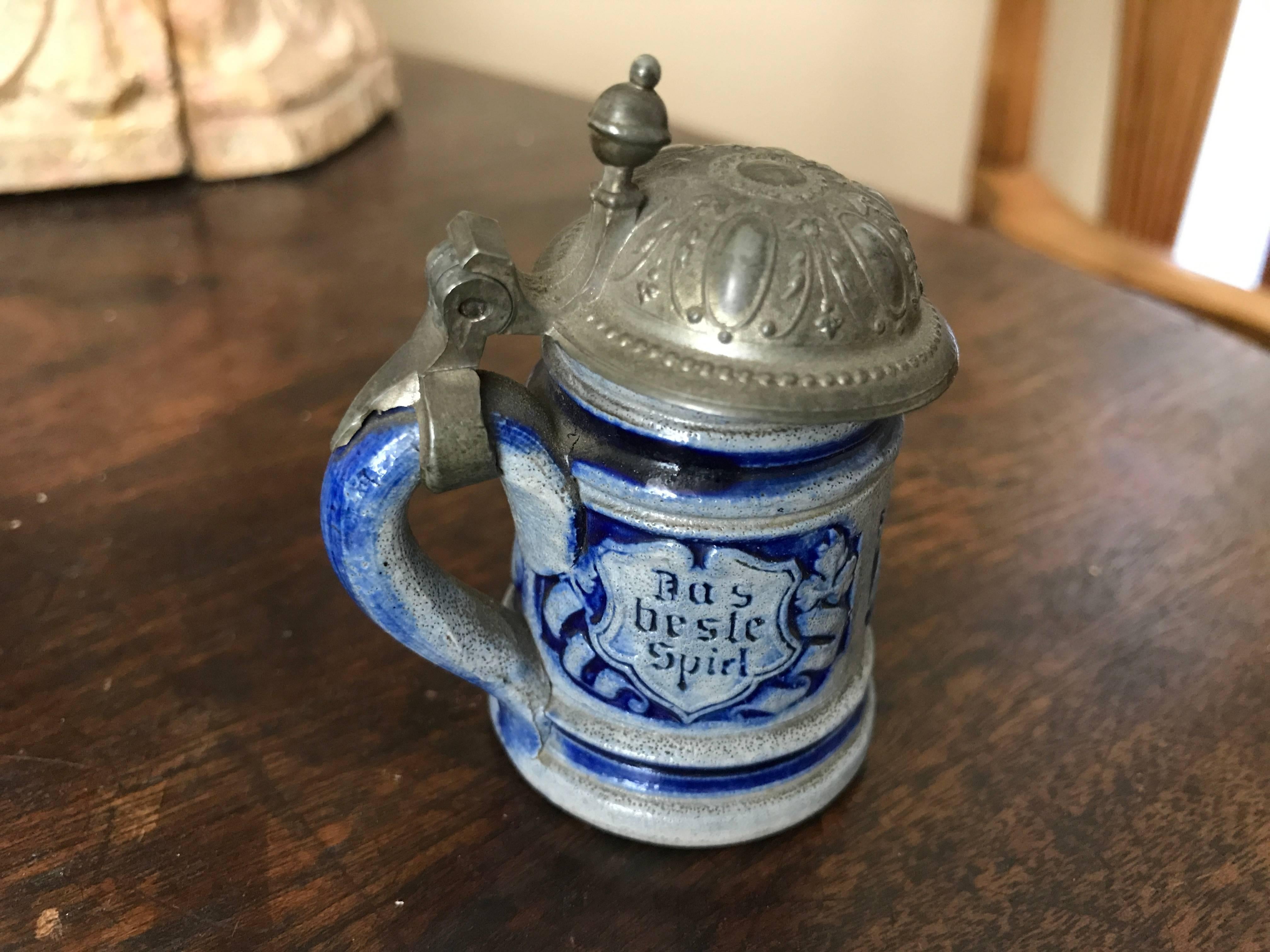 antique miniature beer steins