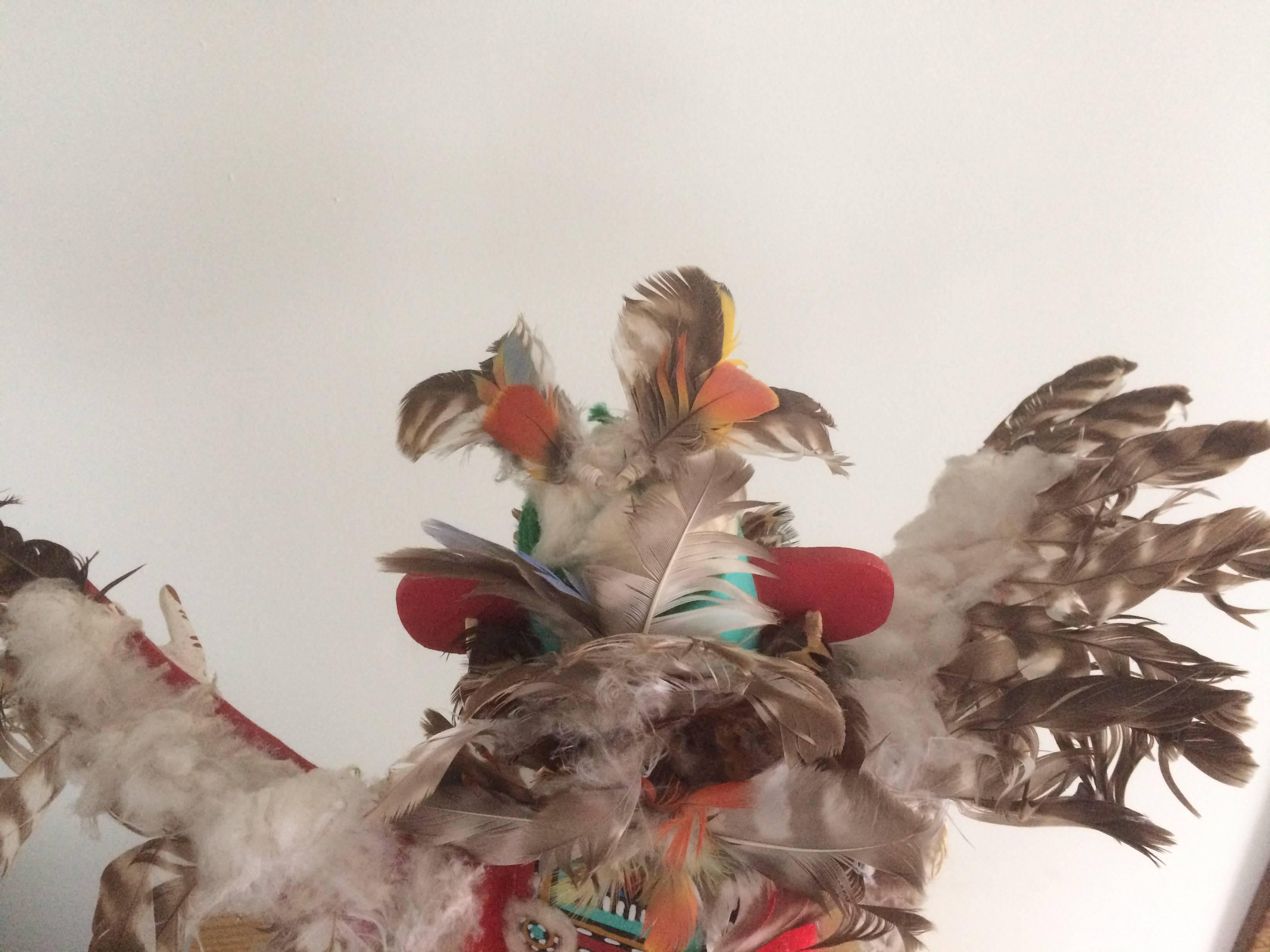 Carved Vintage Hopi Eagle Kachina Katsina Doll by Ron Duwyenie