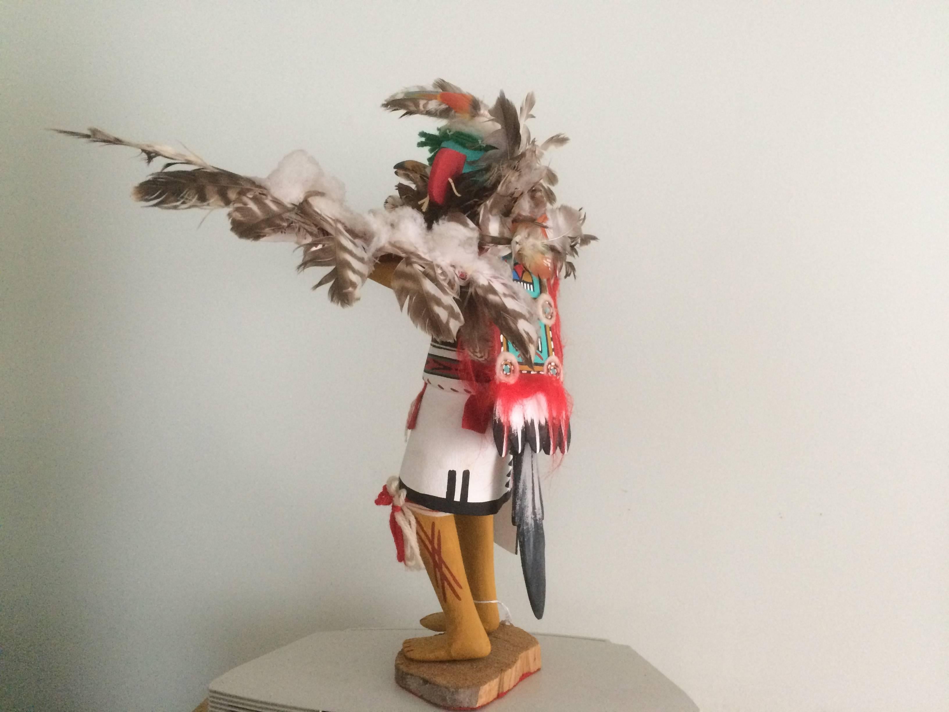 American Vintage Hopi Eagle Kachina Katsina Doll by Ron Duwyenie