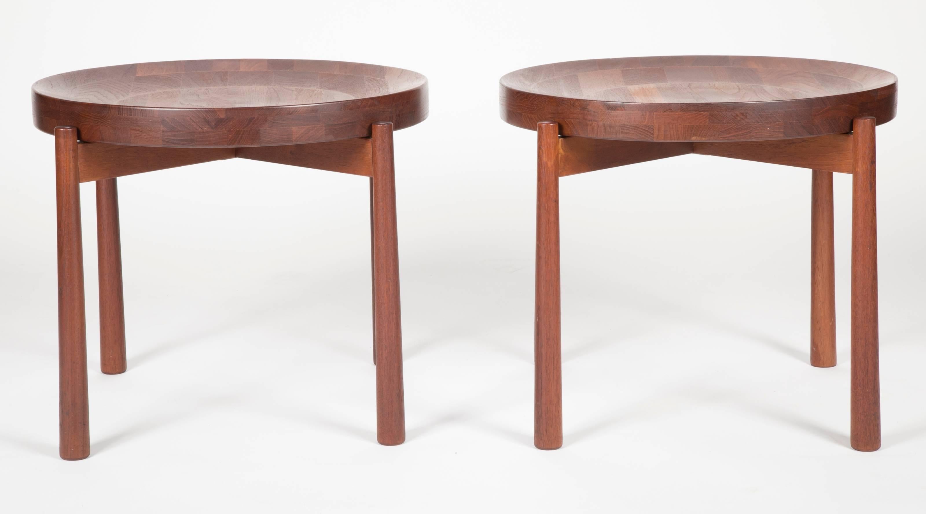 Scandinavian Modern Pair of Midcentury Teak Side Tables, style of  Jens Quistgaard for DUX