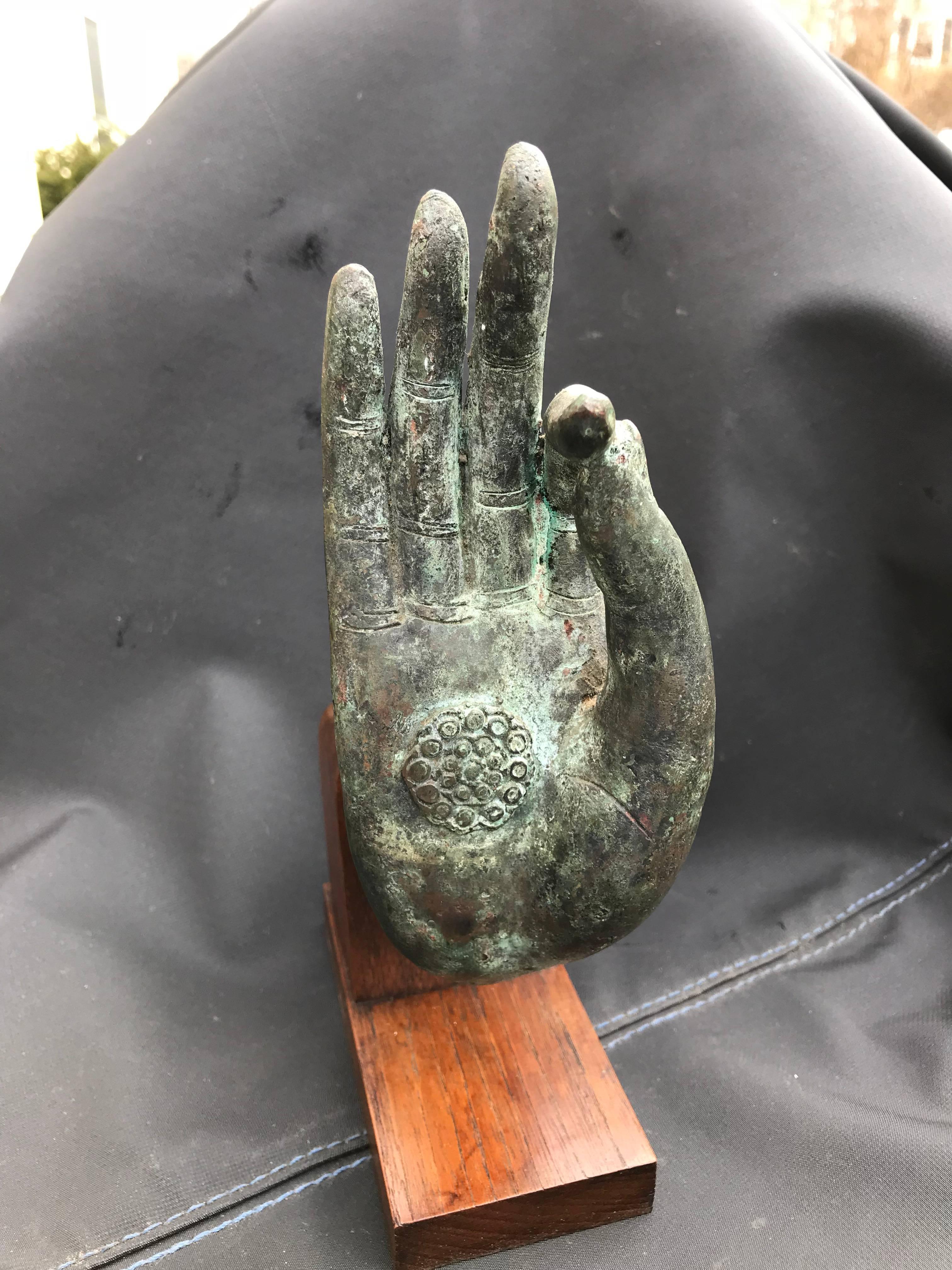 Bronze Hand of Buddha in the Vitarka Mudra, Thailand  2