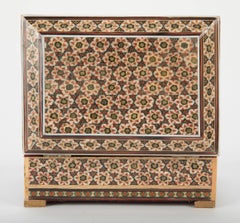 Persian Tessellated Bone and Inlaid Wood Box