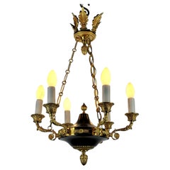 Empire-style Chandelier In Gilded Bronze