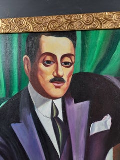 Tamara De Lempicka (after) - Portrait Of Prince Eristoff - Oil On Canvas