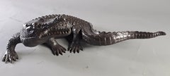 Large Bronze Crocodile