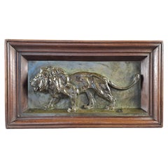 Bas-relief en bronze – Lion de la colonne de juillet à la Bastille, par Barye