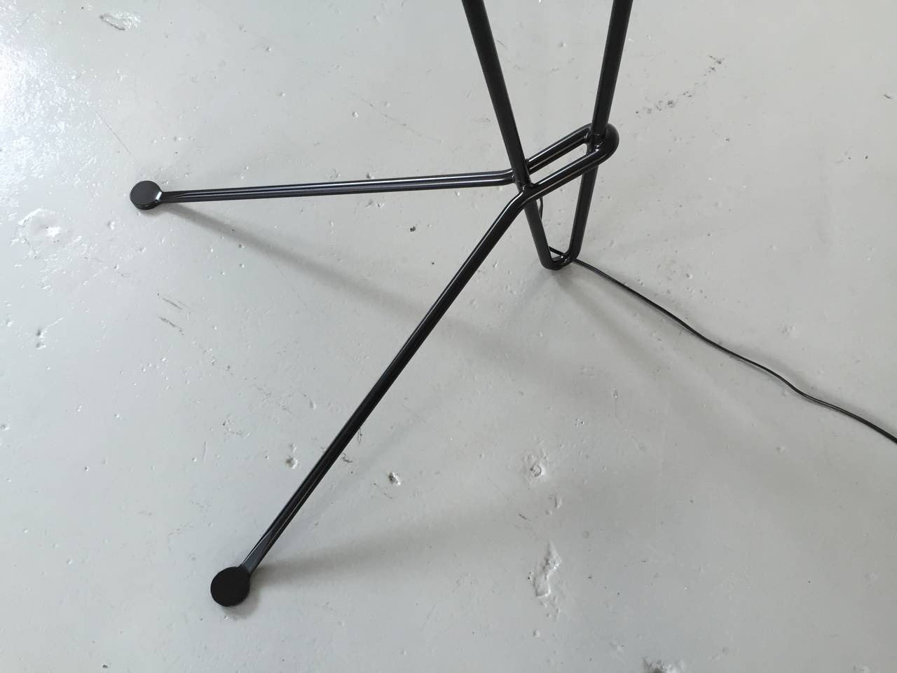 Black Standing Floor Lamp by Michel Buffet In Excellent Condition In Stratford, CT