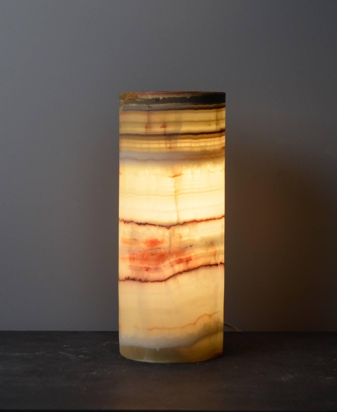 Carved Ambient Table Lamp in Onyx