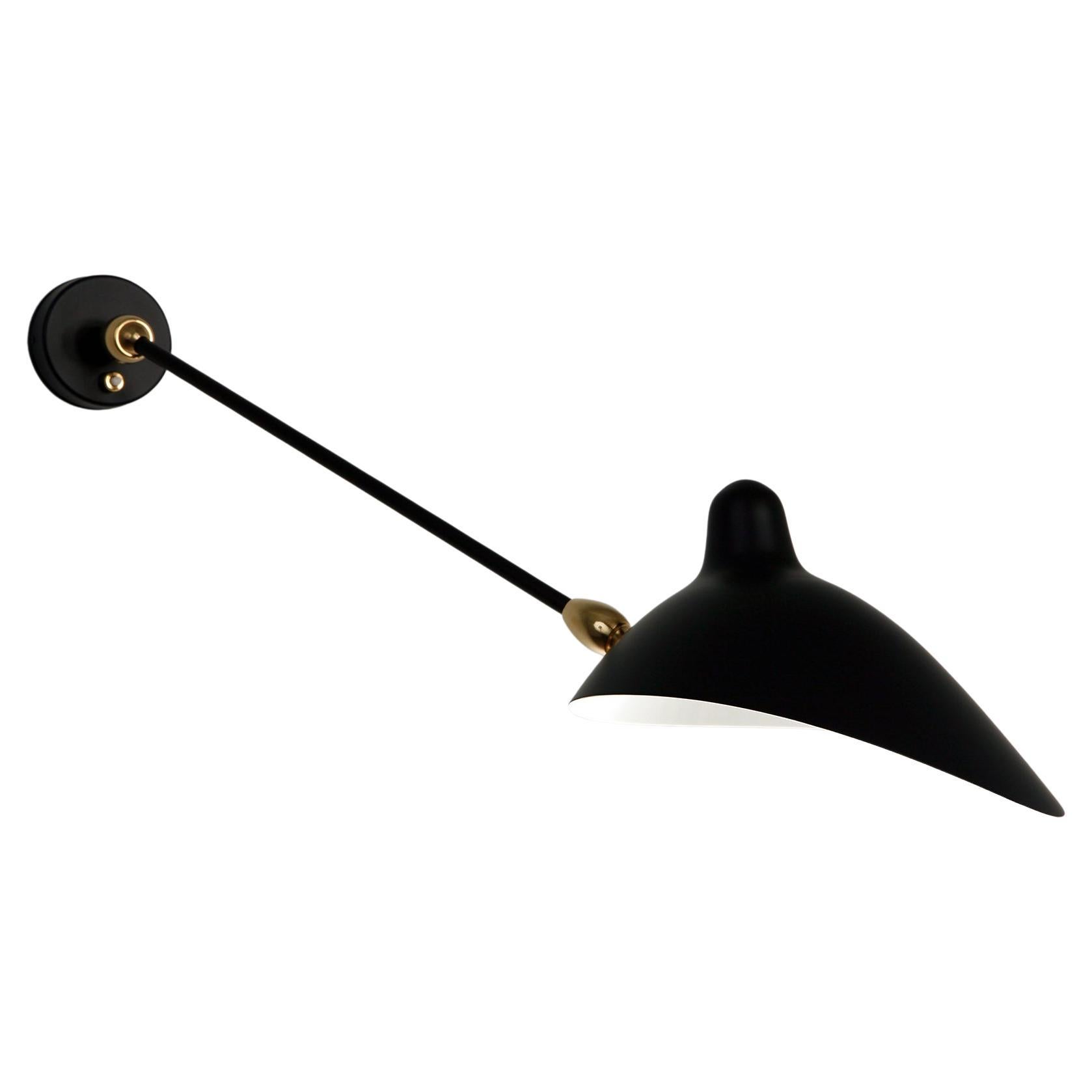 Serge Mouille - Sconce with 1 Arm/Double Swivel in Black