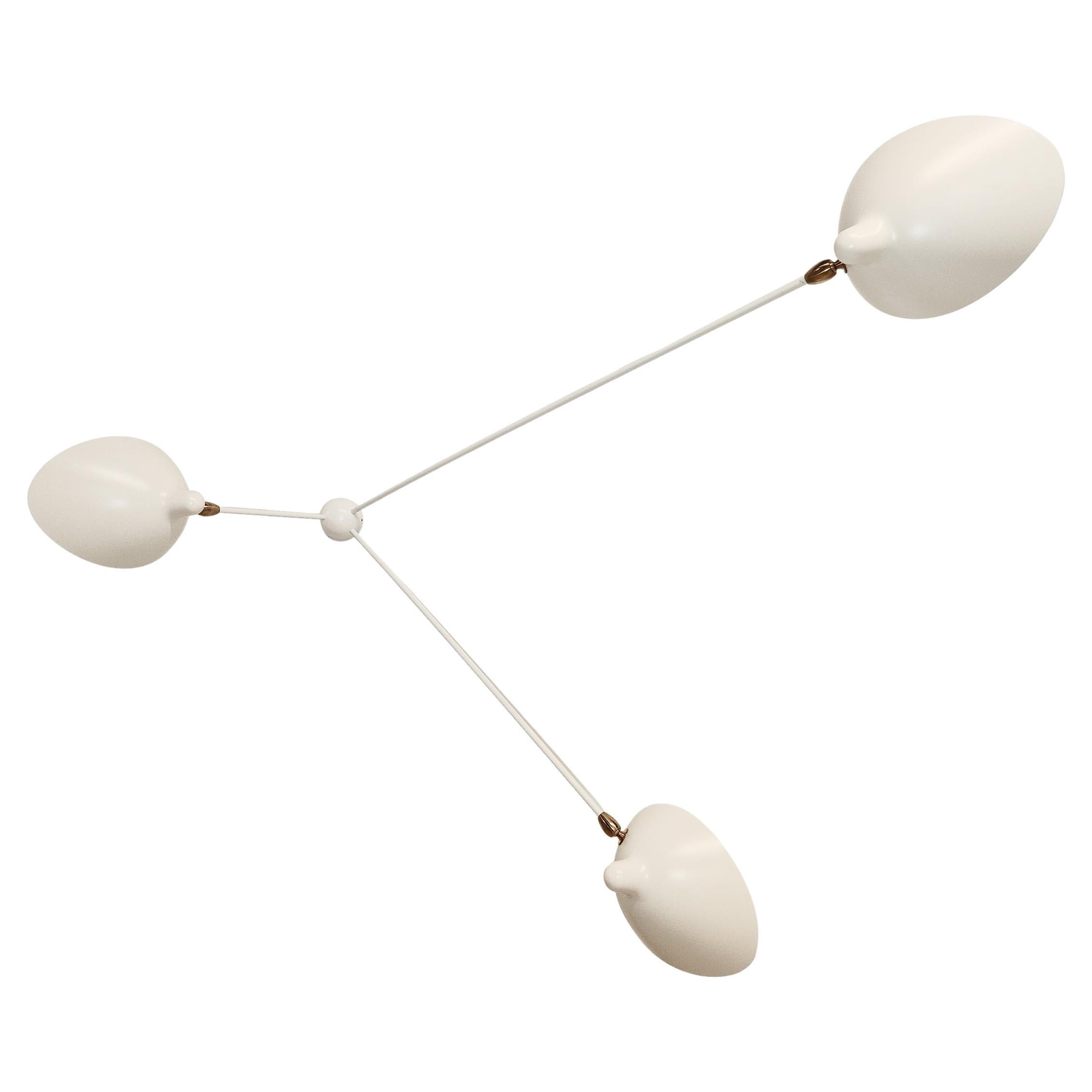 Serge Mouille - Spider Sconce with Three Arms in White - IN STOCK!
