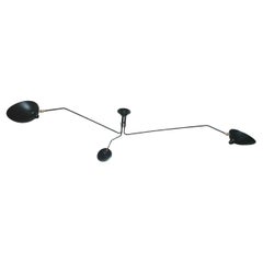 Serge Mouille - Lampada da soffitto nera con 3 bracci rotanti - IN STOCK!