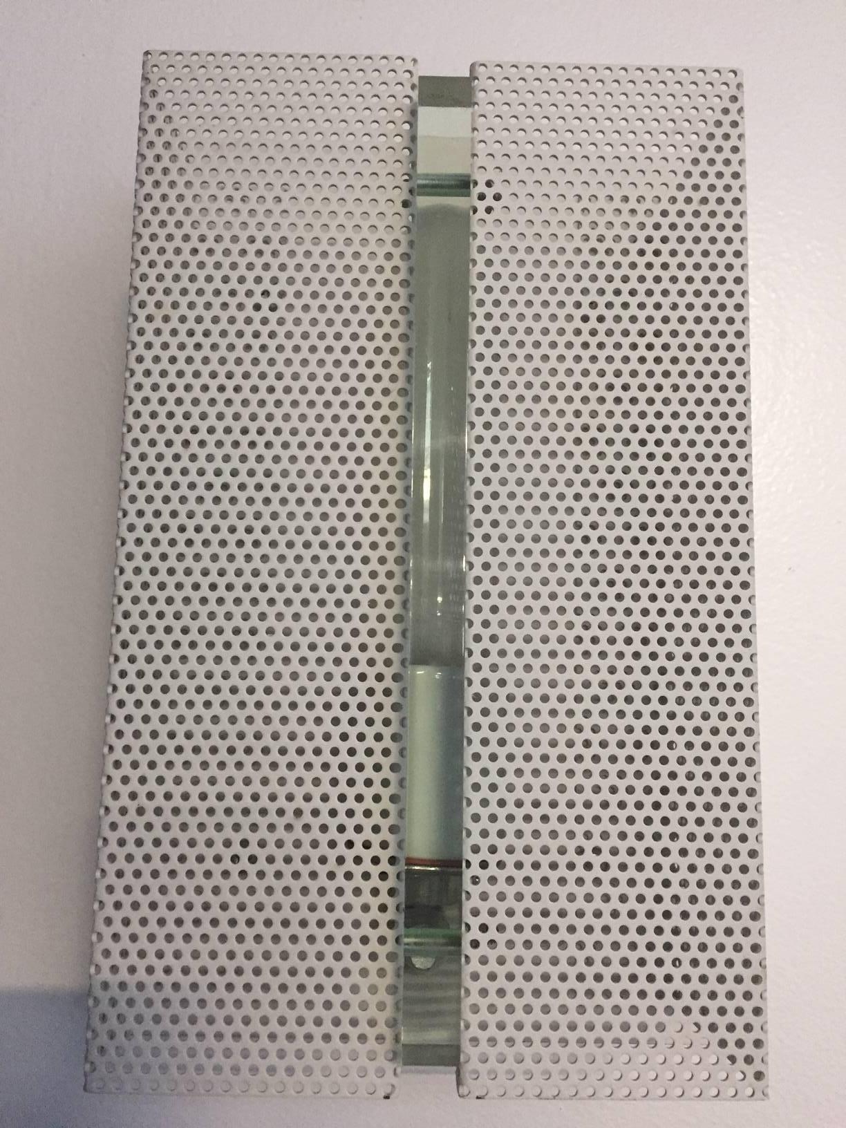 Wall Sconce with Perforated Metal In Excellent Condition In Stratford, CT