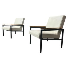 Pair of  Mid century modern easy armchairs, 1960's