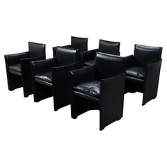 Satz von sechs Break 401-Sesseln von Mario Bellini für Cassina, 1976