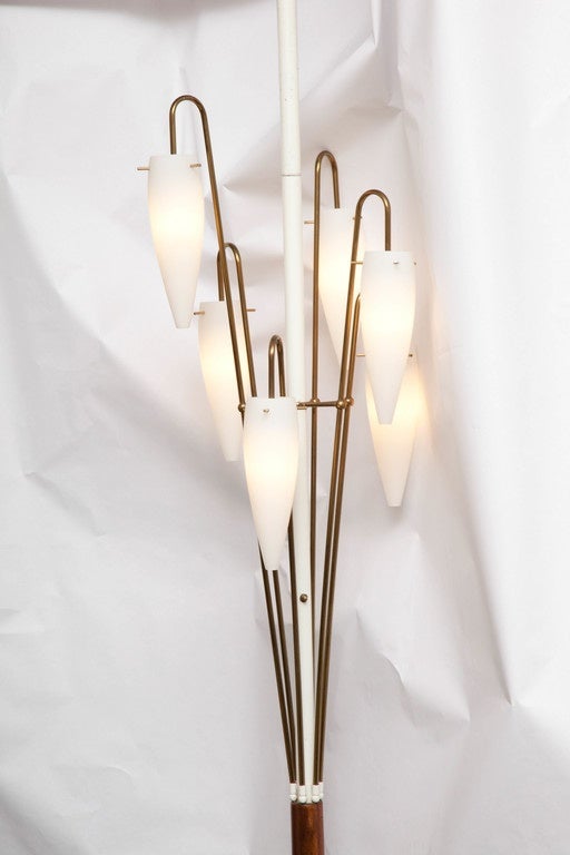 Mid-Century Modern 1950s Italian Modernist Pole Lamp Attributed to Stilnovo