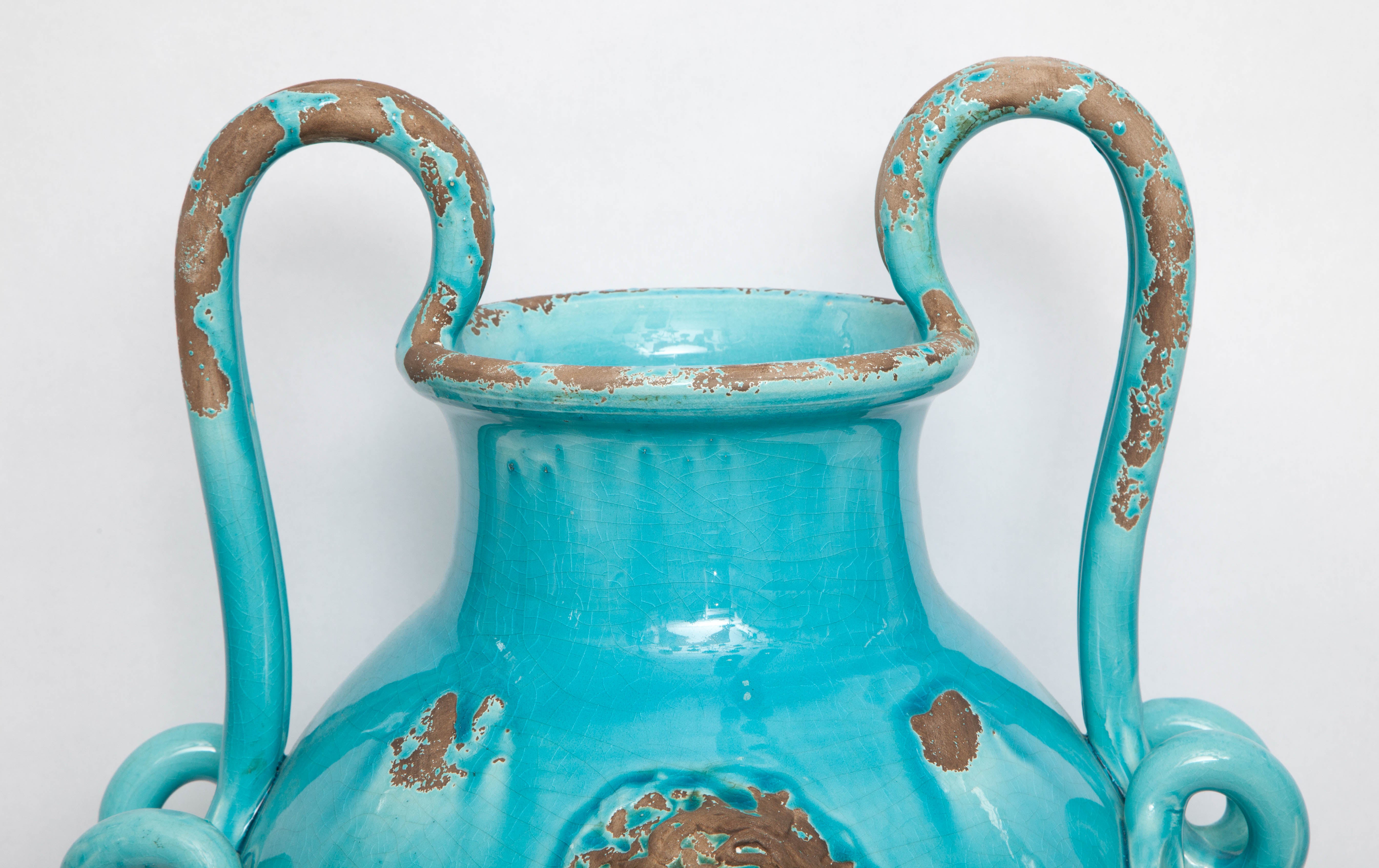 A 1940s Italian art moderne ceramic vase signed.