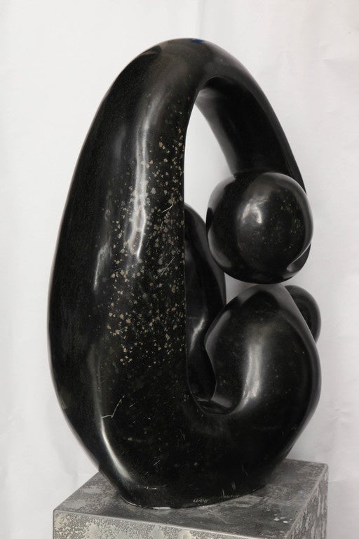 Shona African Modernist Marble Sculpture, Signed Edmore Makotore 1