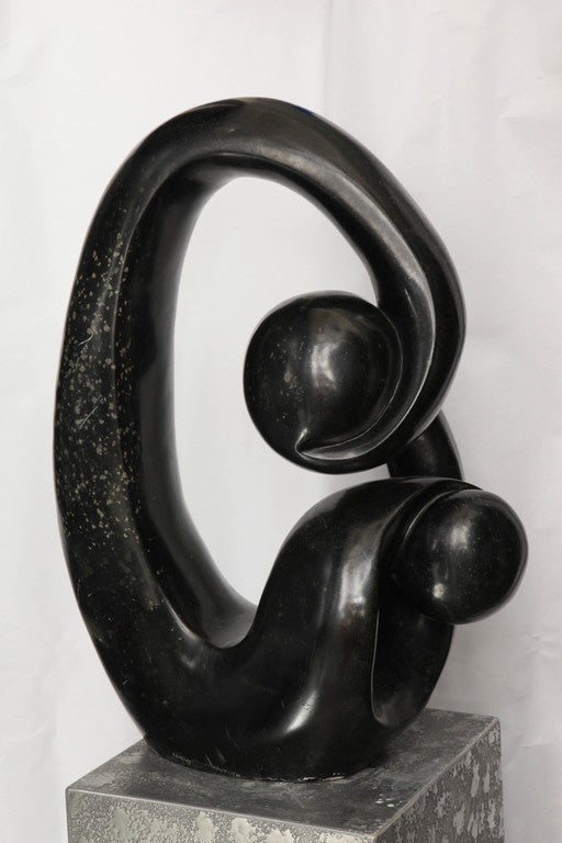 Shona African Modernist Marble Sculpture, Signed Edmore Makotore 2