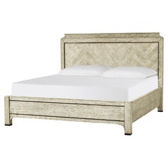 Modern Greyed Oak King Size Bed